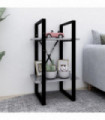 2-Tier Book Cabinet Concrete Grey 40x30x70 cm Engineered Wood