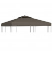 2-Tier Gazebo Top Cover 310 g/m² 3x3 m Taupe