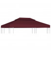 2-Tier Gazebo Top Cover 310 g/m² 4x3 m Bordeaux