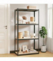 4-Layer Storage Shelf Anthracite Steel&Engineered Wood