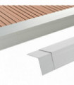 5 pcs Decking Angle Trims Aluminium 170 cm Silver