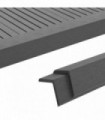 5 pcs Decking Angle Trims WPC 170 cm Grey