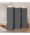 5-Panel Room Divider Anthracite 250x200 cm Fabric