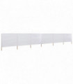 6-panel Wind Screen Fabric 800x80 cm White