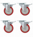8 pcs Swivel Casters 100 mm