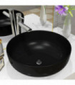 Basin Ceramic Round Black 41.5x13.5 cm