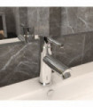 vidaXL Bathroom Basin Faucet Chromed Finish 130x176 mm