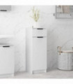 Bathroom Cabinet High Gloss White 32x34x90 cm Engineered Wood
