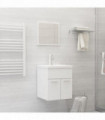 Bathroom Furniture Set White Engineered Wood