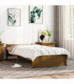 Bed Frame Honey Brown Solid Wood 75x190 cm 2FT6 Small Single