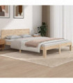 Bed Frame Solid Wood Pine 140x190 cm