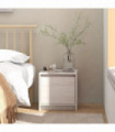 Bedside Cabinet White 40x30.5x40 cm Solid Pinewood