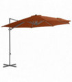 Cantilever Umbrella with Steel Pole Terracotta 300 cm