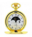 Pocket Watch White Metal 46mm 11 Quartz Analog Boxx Gold Tone Gents Date