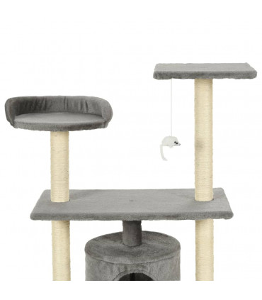 Cat Tree with Sisal Scratching Posts 95 cm Grey