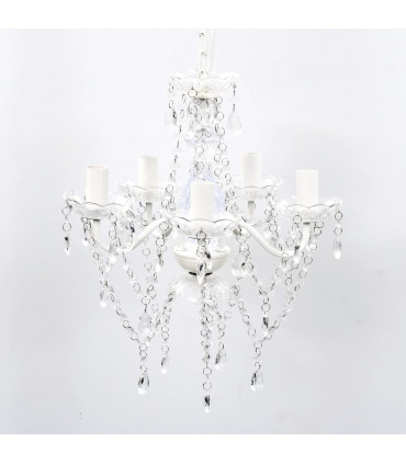 Chandelier Crystal Light 5 Bulbs Transparent