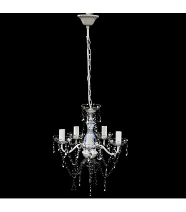 Chandelier Crystal Light 5 Bulbs Transparent