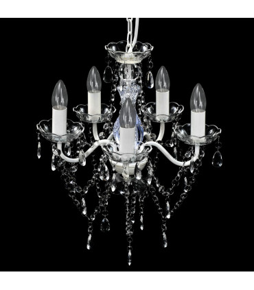 Chandelier Crystal Light 5 Bulbs Transparent