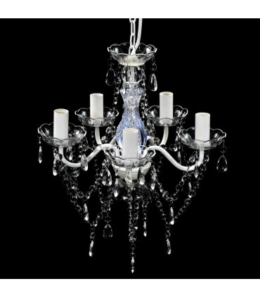 Chandelier Crystal Light 5 Bulbs Transparent