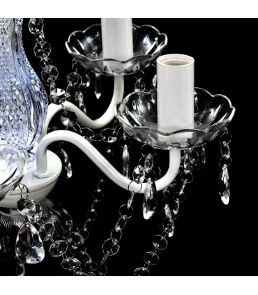 Chandelier Crystal Light 5 Bulbs Transparent