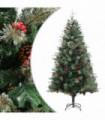Christmas Tree with Pine Cones Green 195 cm PVC&PE