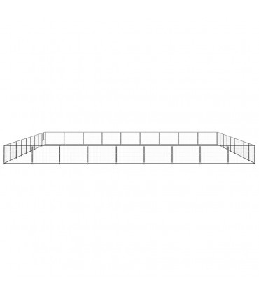 Dog Kennel Black 81 m² Steel