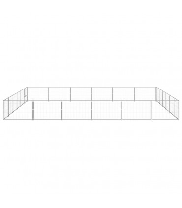 Dog Kennel Silver 36 m² Steel