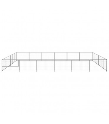 Dog Kennel Silver 36 m² Steel