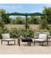 Double-Head Parasol with LEDs Green 316x240 cm