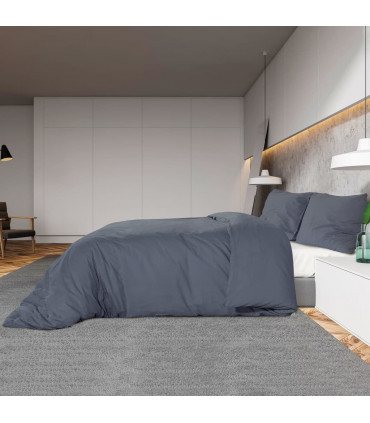Duvet Cover Set Anthracite 200x200 cm Light-weight Microfiber