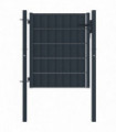 vidaXL Fence Gate PVC and Steel 100x101 cm Anthracite