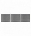 Fence Panel Set WPC 526x146 cm Grey