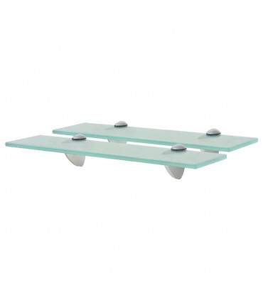 vidaXL Floating Shelves 2 pcs Glass 40x20 cm 8 mm