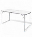 Foldable Camping Table Height Adjustable Aluminium 120 x 60 cm