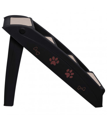 Folding Dog Stairs Black 62x40x49.5 cm