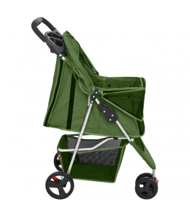 vidaXL Folding Dog Stroller Green 80x46x98 cm Oxford Fabric
