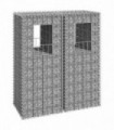 Gabion Basket Posts 2 pcs 40x40x100 cm Iron