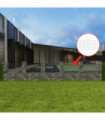 Gabion Basket U-Shape Galvanised Steel 570x20x100 cm