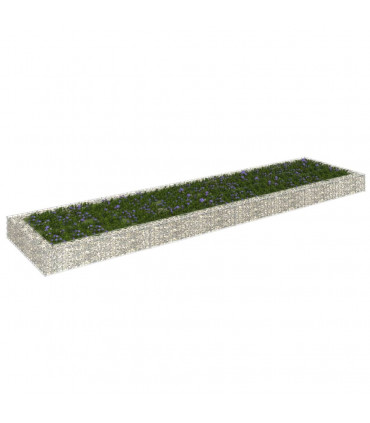 Gabion Raised Bed Galvanised Steel 400x100x20 cm