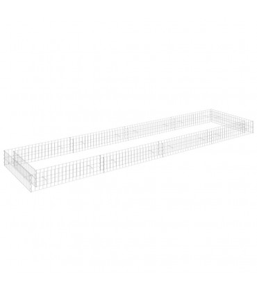 Gabion Raised Bed Galvanised Steel 400x100x20 cm