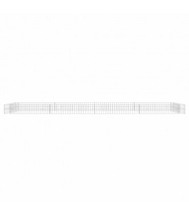 Gabion Raised Bed Galvanised Steel 400x100x20 cm