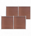 vidaXL Garden Fence WPC 699x186 cm Brown
