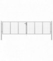 Garden Gate Galvanised Steel 415x175 cm Silver