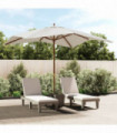 vidaXL Garden Parasol with Wooden Pole Sand 300x300x273 cm