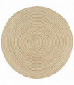 Handmade Rug Jute with Spiral Design White 90 cm