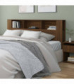 Headboard Cabinet Brown Oak 200x18.5x104.5 cm