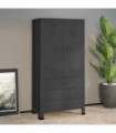 Industrial Wardrobe Anthracite 90x50x180 cm Metal