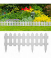 Lawn Edgings 25 pcs White 10 m PP