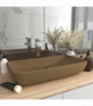 vidaXL Luxury Basin Rectangular Matt Cream 71x38 cm Ceramic