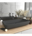 Luxury Basin Rectangular Matt Dark Grey 71x38 cm Ceramic